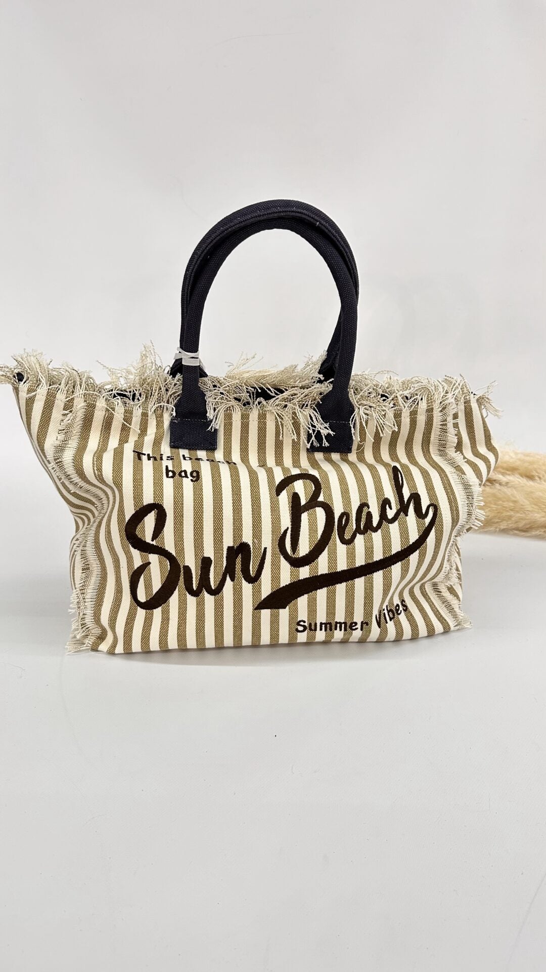 BORSA SUN BEACH A RIGHE BEIGE