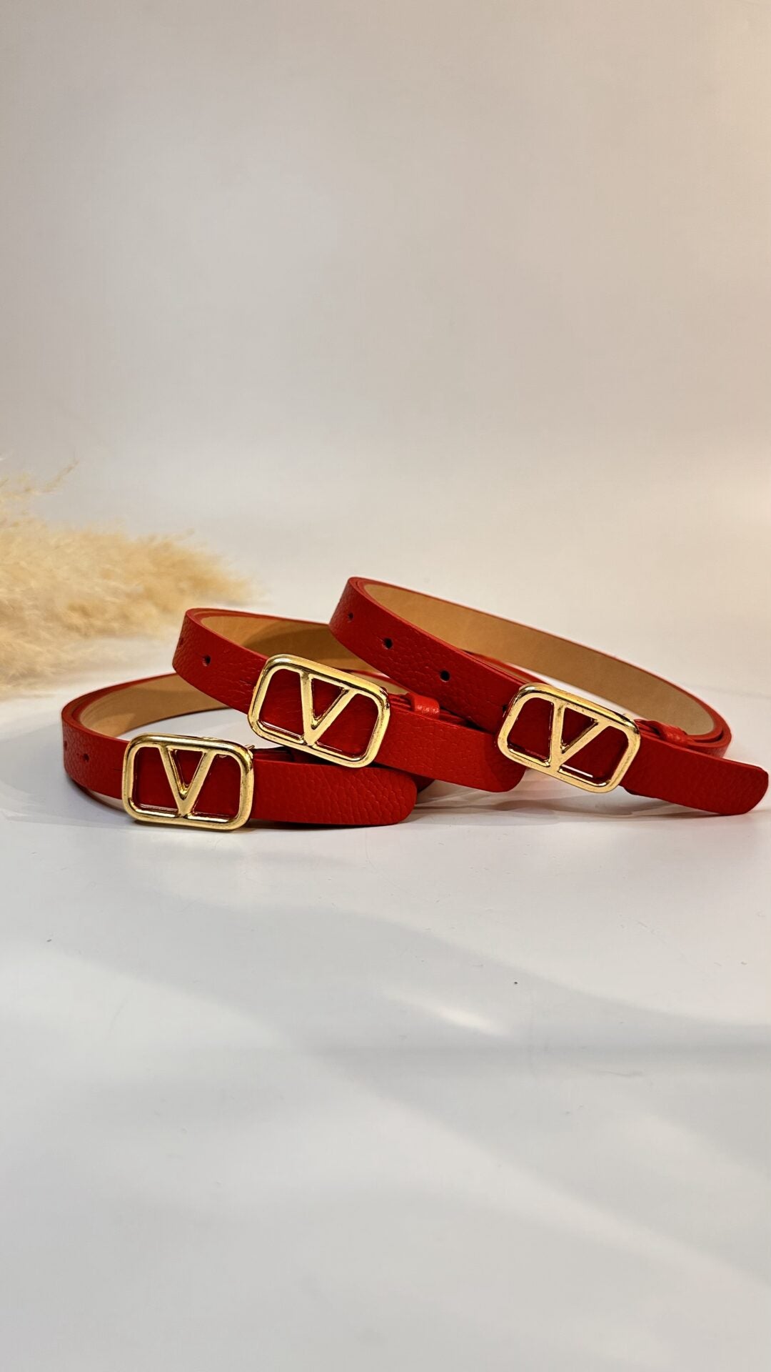 CINTURA V SLIM ROSSO