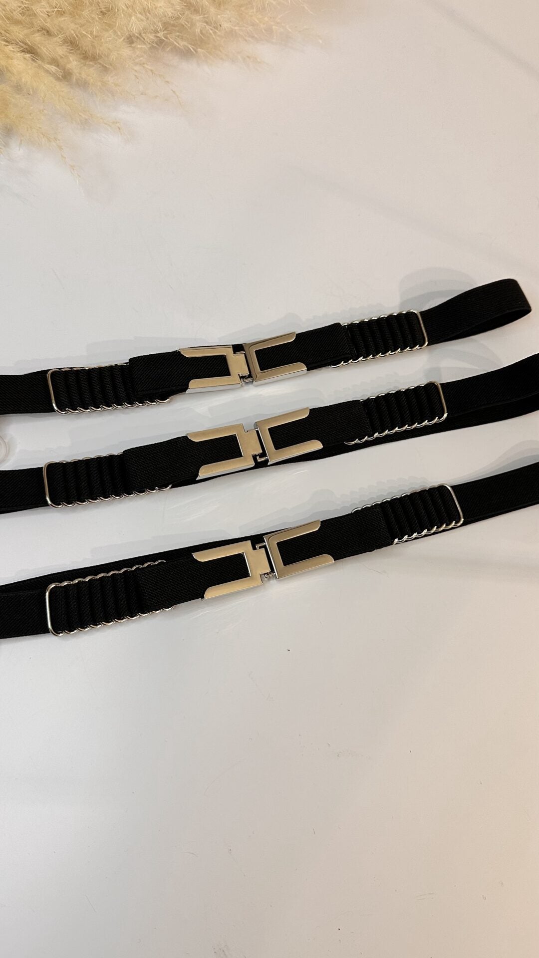 CINTURA ELISABETTA NERA ARGENTO