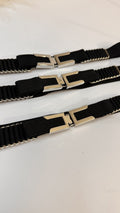 CINTURA ELISABETTA NERA ARGENTO