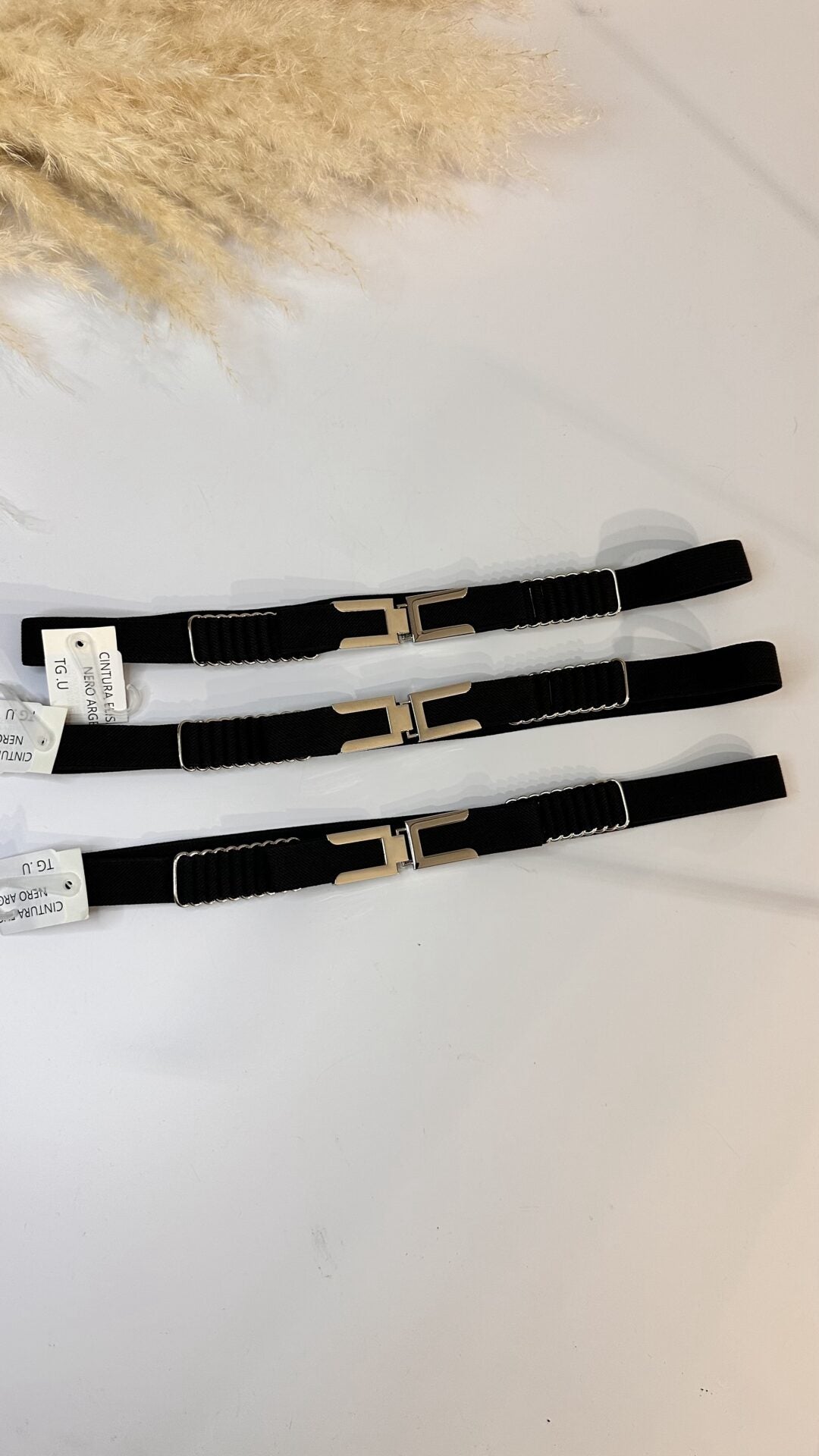 CINTURA ELISABETTA NERA ARGENTO