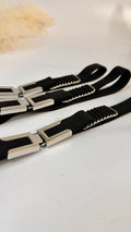 CINTURA ELISABETTA NERA ARGENTO