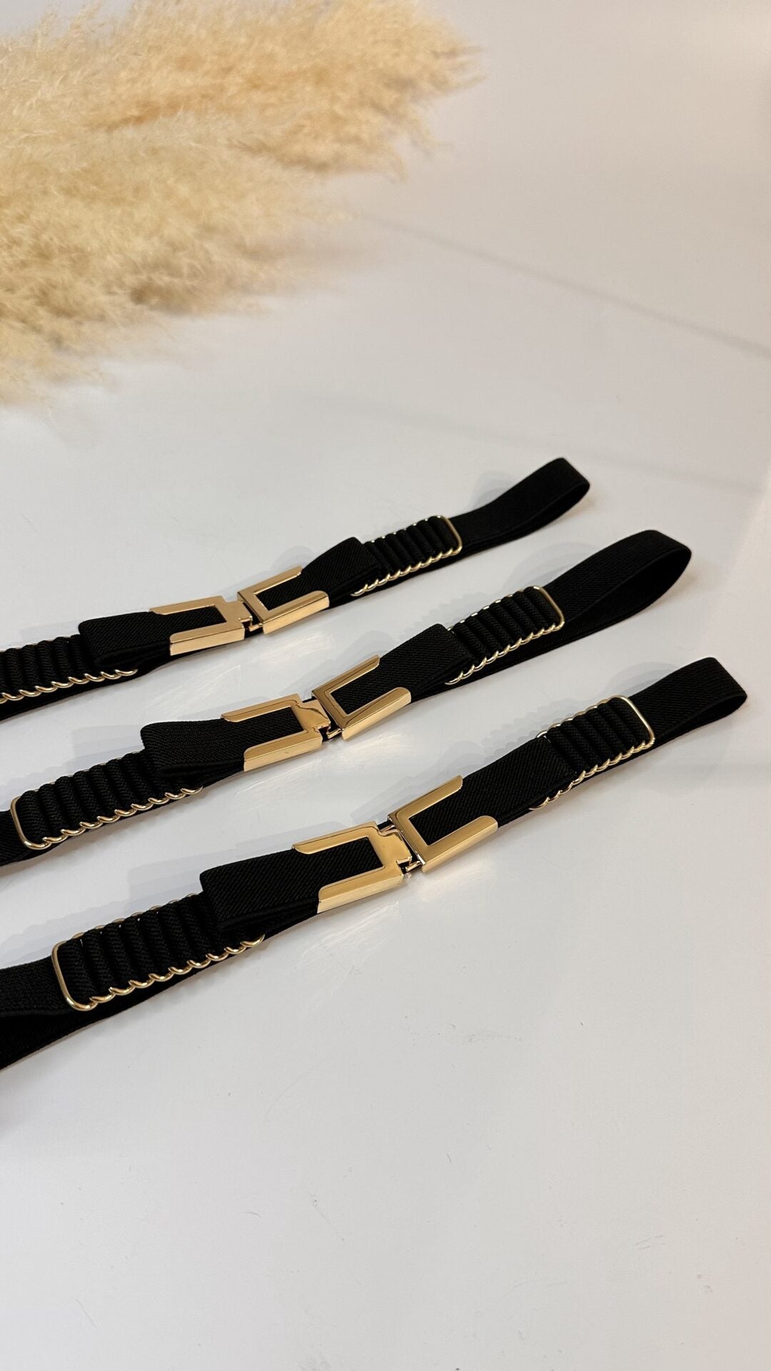 CINTURA ELISABETTA NERA ORO
