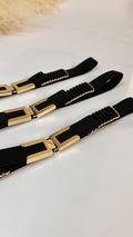 CINTURA ELISABETTA NERA ORO