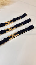 CINTURA ELISABETTA NERA ORO