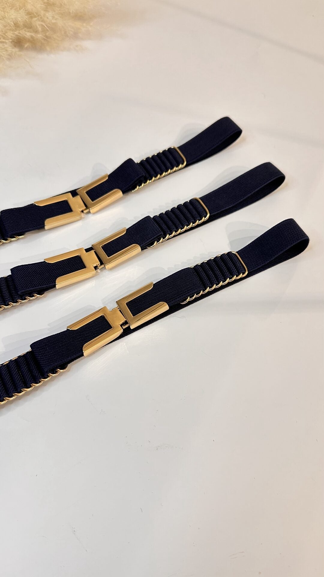 CINTURA ELISABETTA NERA ORO