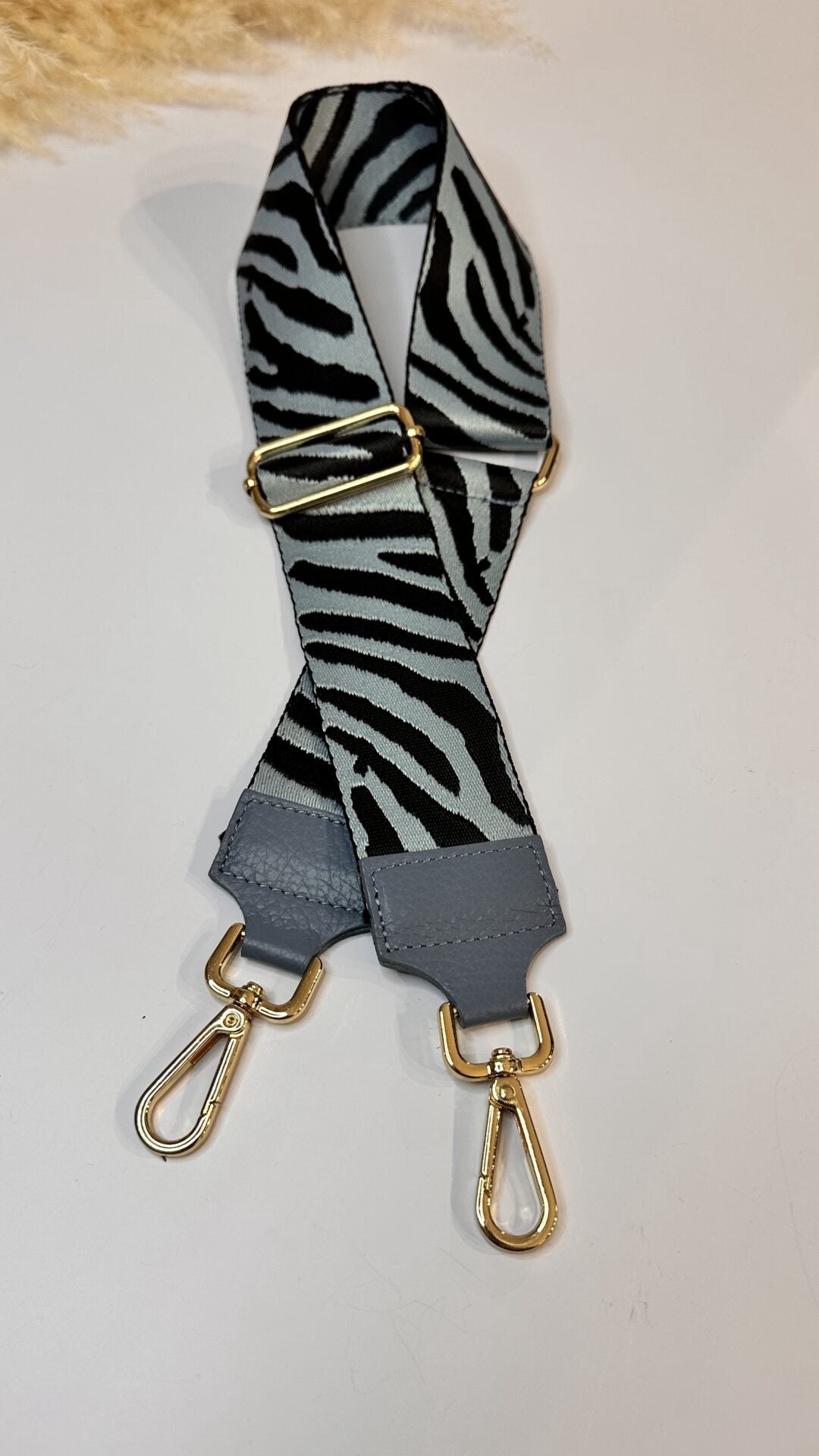 TRACOLLA BORSA ZEBRA AZZURRA