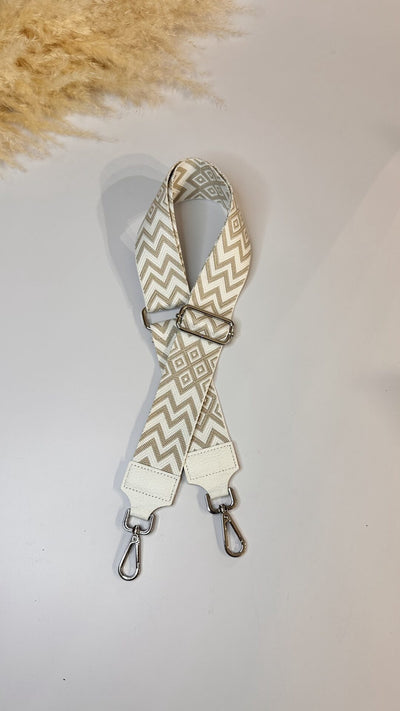 TRACOLLA BORSA ZIG ZAG BIANCO