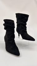 STIVALETTO BASSO SCAMOSCIATO NERO