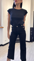 6751 JEANS DRITTO CON BOTTONI NERO