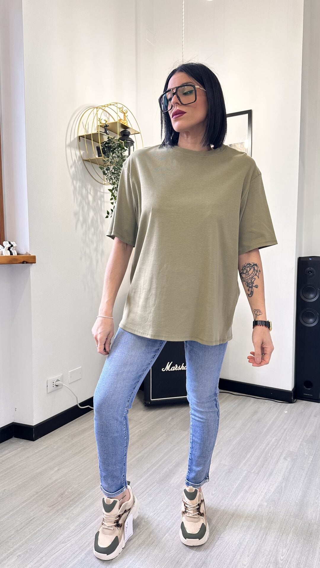 T-SHIRT MILITARE OVERSIZE