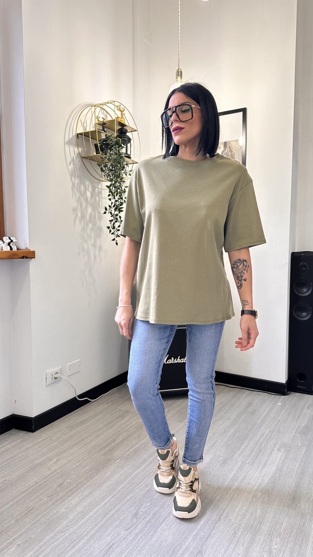 T-SHIRT MILITARE OVERSIZE