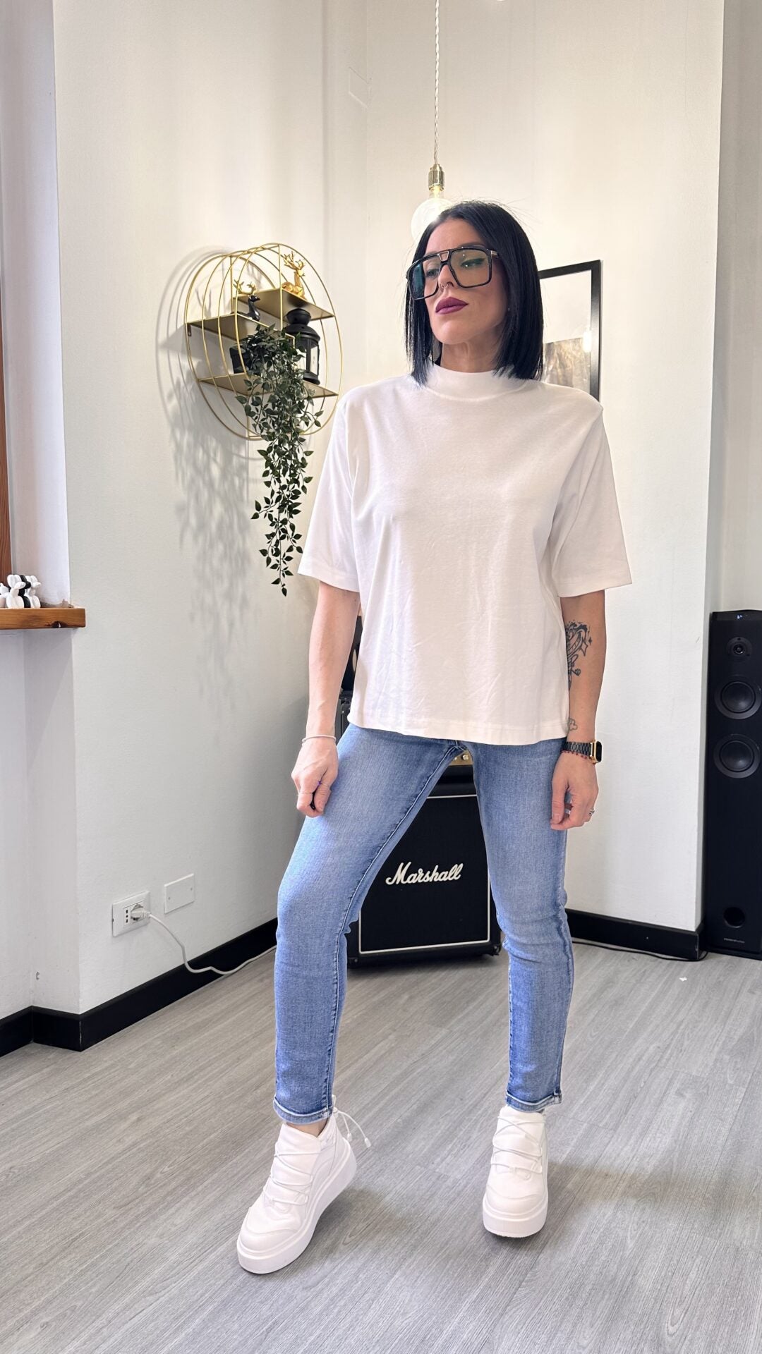 T-SHIRT TAGLIO UOMO BIANCA