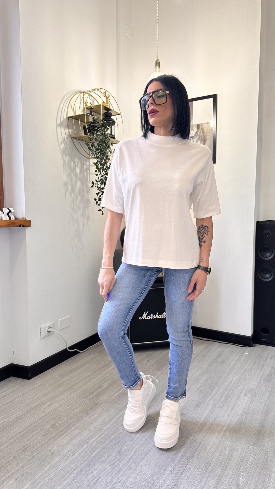T-SHIRT TAGLIO UOMO BIANCA