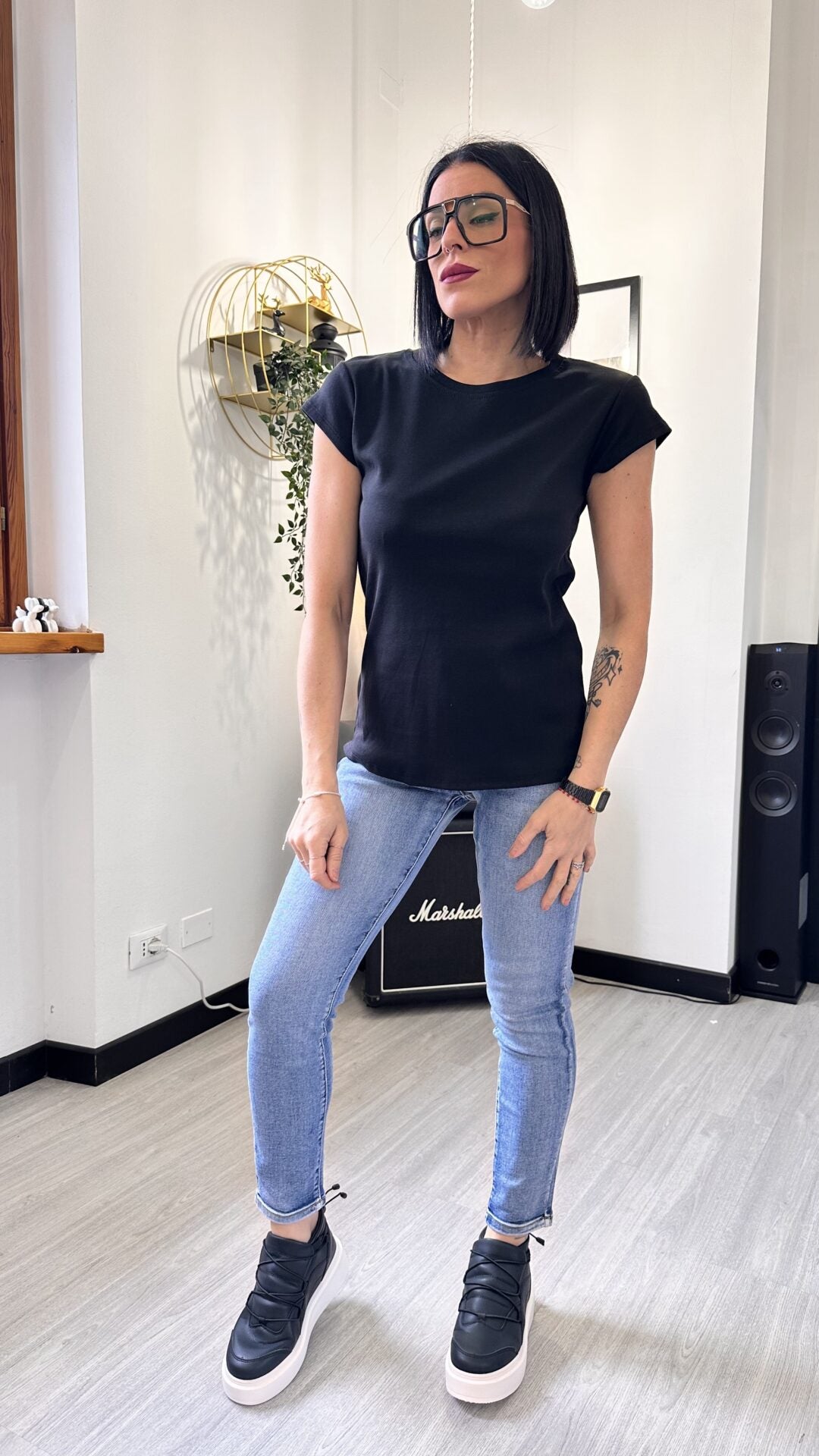 T-SHIRT NERA SLIM