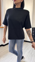 T-SHIRT TAGLIO UOMO NERA