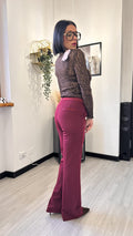 MAGLIA IN PIZZO GIROCOLLO MARRONE