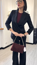 COMPLETO IN SIMIL RASO NERO