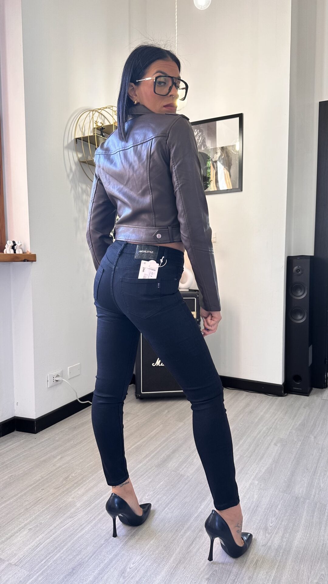 CHIODO IN ECOPELLE MARRONE