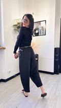 PANTALONE BALLOON CON CINTURA ORO