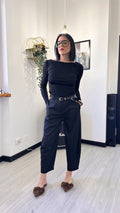 PANTALONE BALLOON CON CINTURA ORO