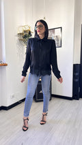 CAMICIA SIMIL RASO CON PIZZO