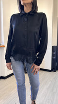 CAMICIA SIMIL RASO CON PIZZO