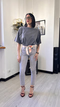 7303 JEANS A SIGARETTA GRIGIO
