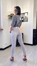 7303 JEANS A SIGARETTA GRIGIO