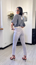 7303 JEANS A SIGARETTA GRIGIO
