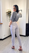 7303 JEANS A SIGARETTA GRIGIO