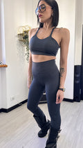 COMPLETO DA PALESTRA LEGGINS-TOP GRIGIO