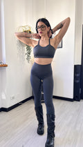 COMPLETO DA PALESTRA LEGGINS-TOP GRIGIO