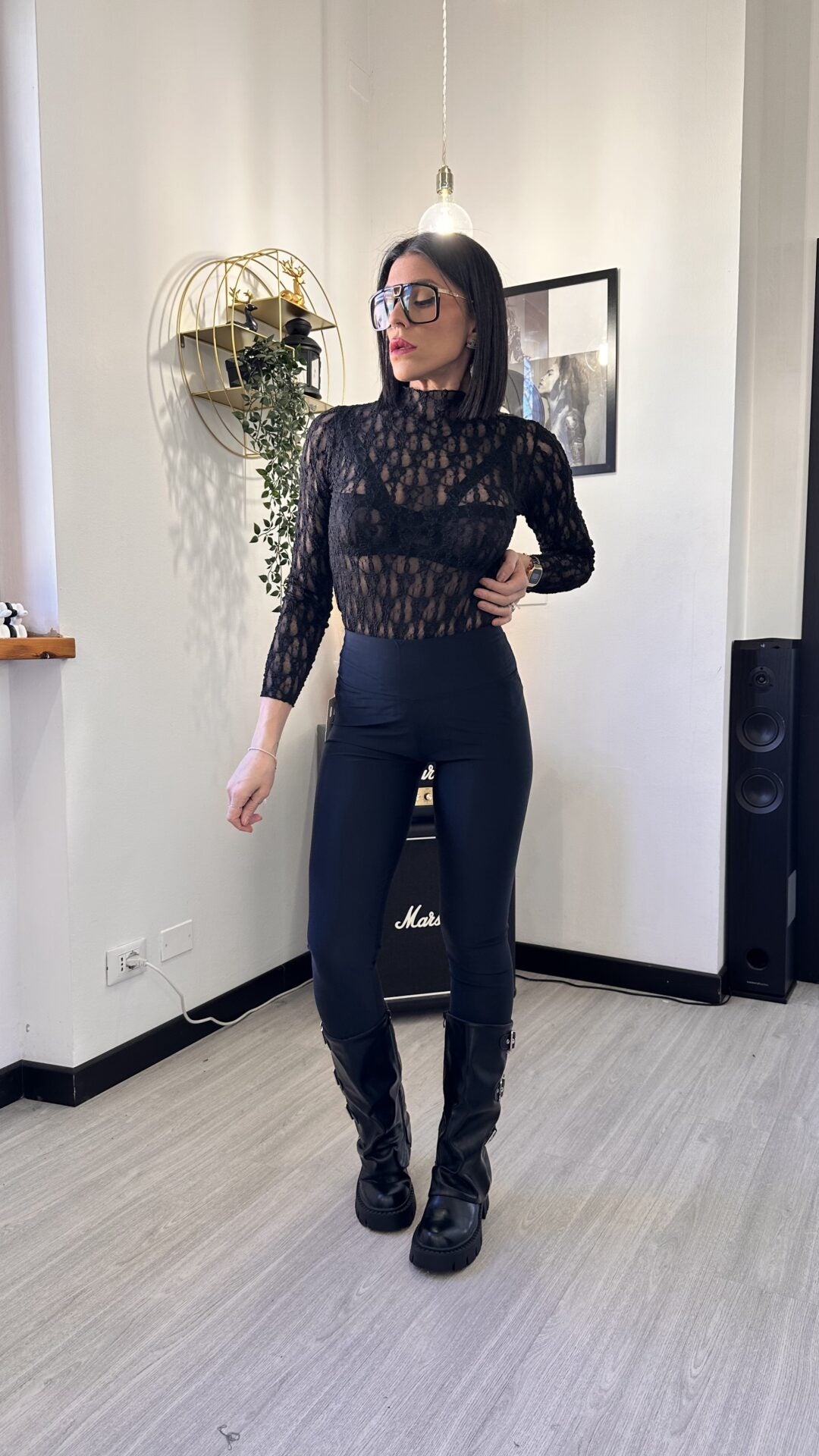 LEGGINS CLASSICI NERI (M/L)