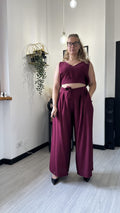 COORDINATO CON TOP BORDEAUX