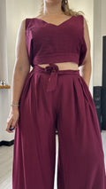 COORDINATO CON TOP BORDEAUX