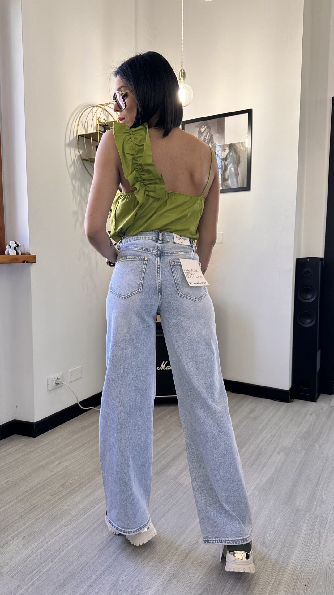 TOP CON FRAPPE VERDE