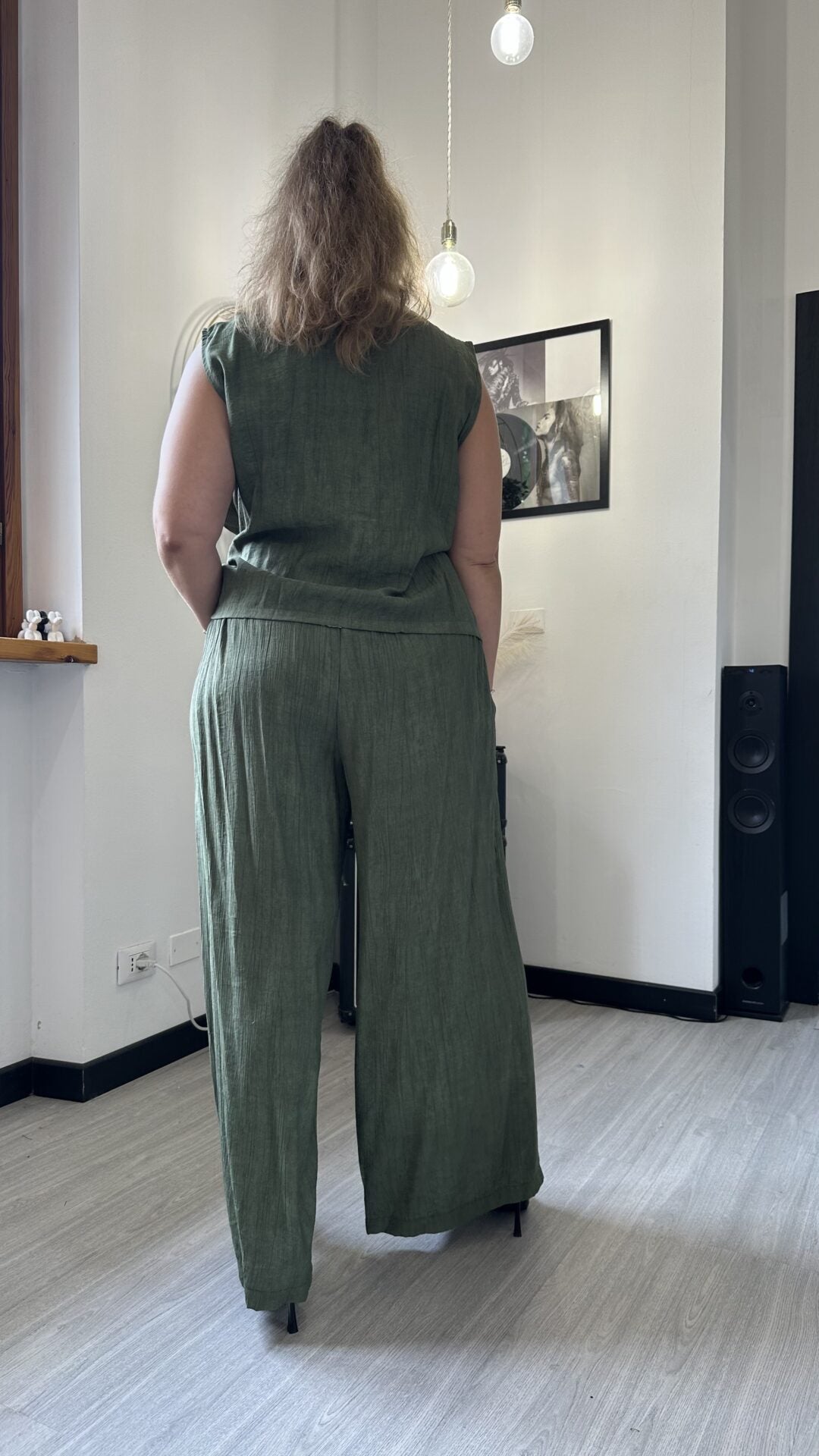 COORDINATO GIACCA A CASCATA VERDE