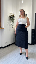 GONNA LUNGA IN JEANS NERA (52)