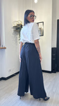 PANTALONE IN VISCOSA NERO
