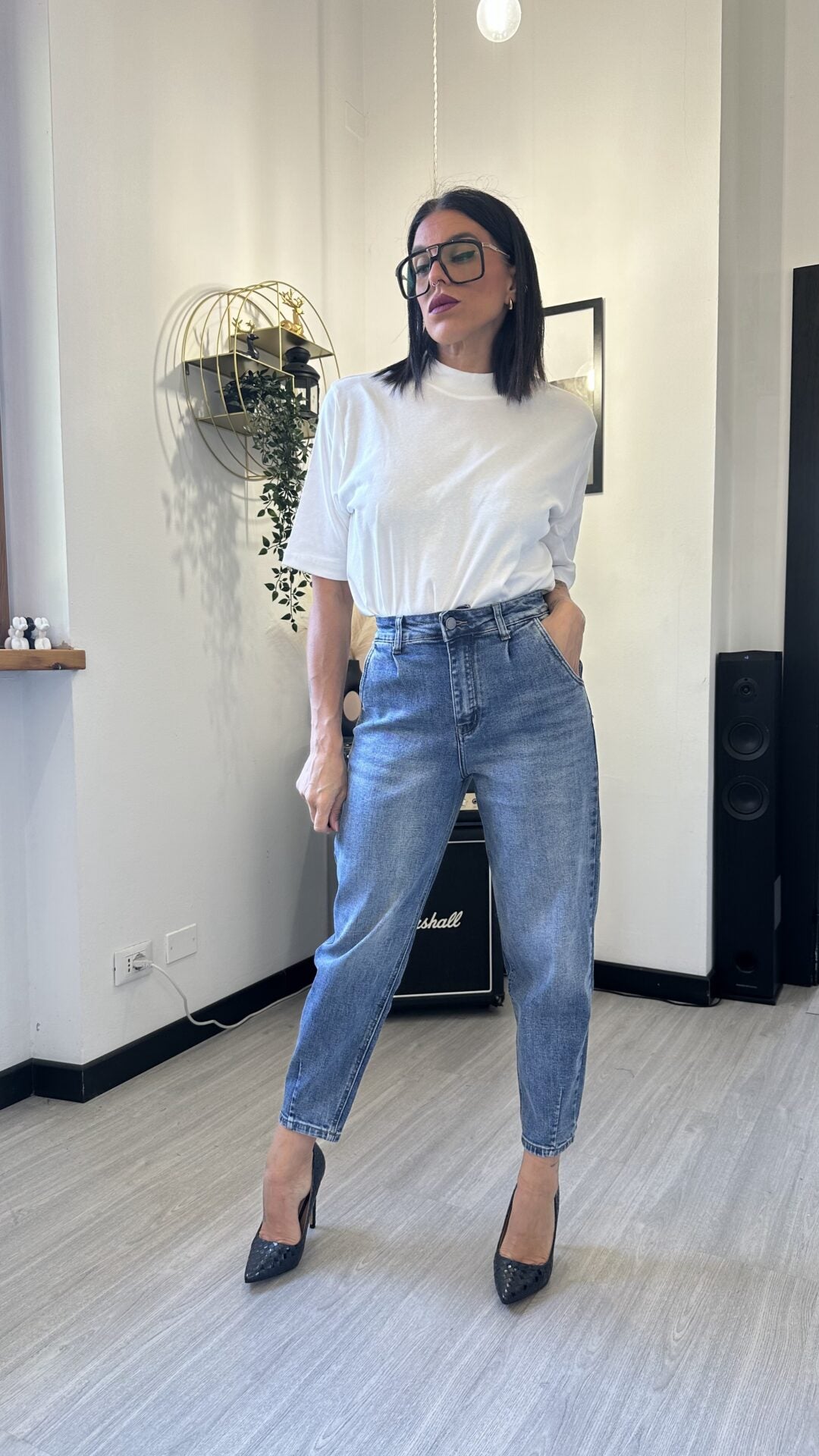 1700 JEANS BALLOON BLU