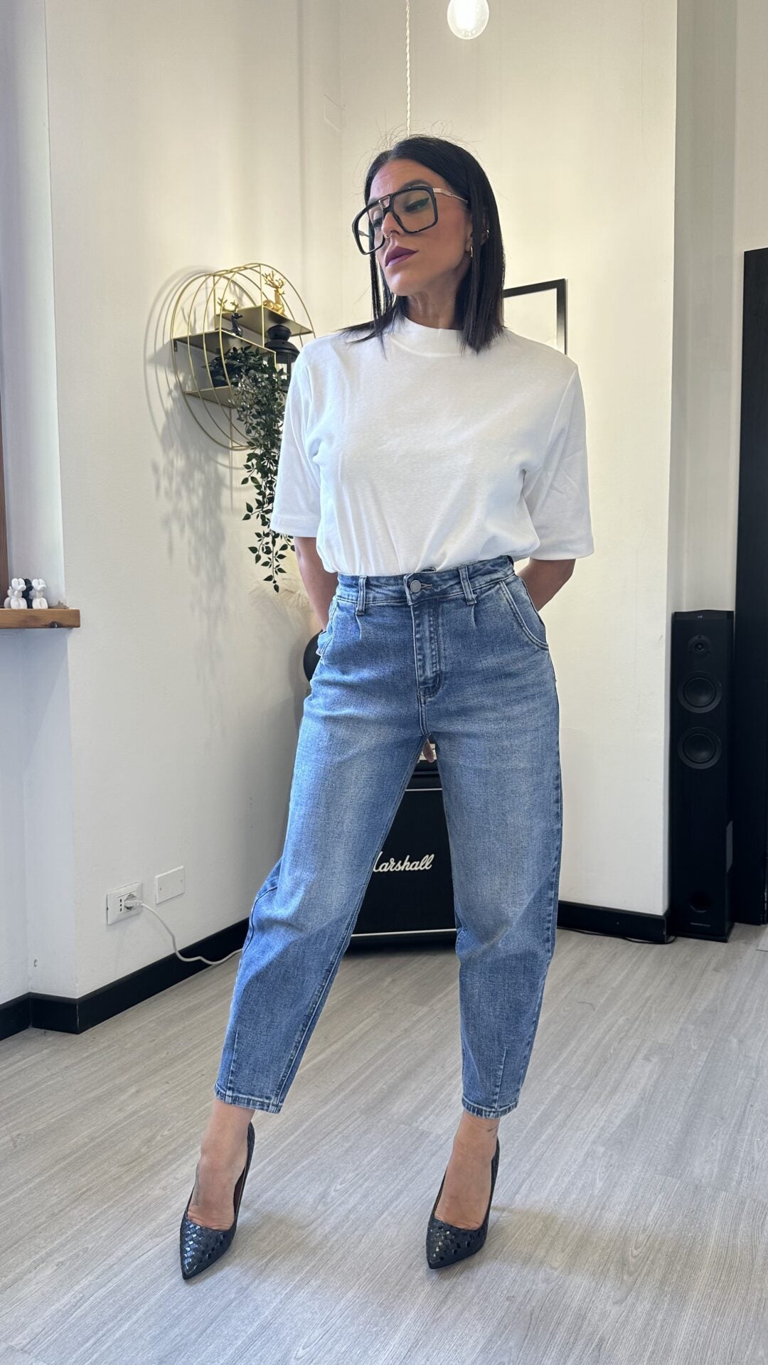 1700 JEANS BALLOON BLU