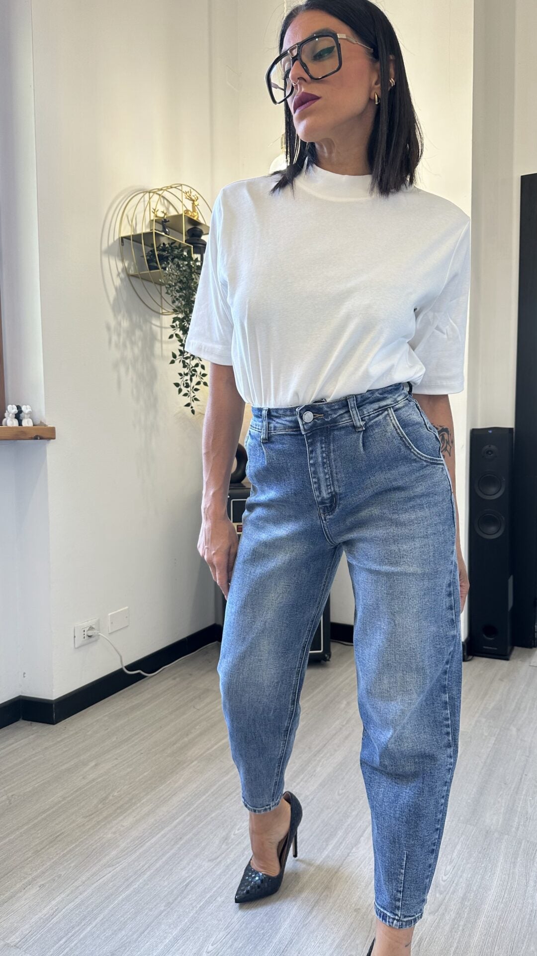 1700 JEANS BALLOON BLU