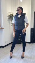 BOMBER SMANICATO NERO