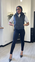 BOMBER SMANICATO NERO