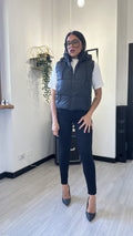 BOMBER SMANICATO NERO