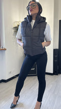 BOMBER SMANICATO MARRONE
