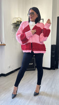 CARDIGAN UNCINETTO ROSA