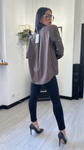 CAMICIA CUORICINI MARRONE