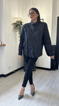 CAMICIA CUORICINI NERA